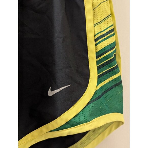 Nike Dri-Fit Oregon Ducks Running Shorts Small Black & Yellow Stripe Design - Picture 3 of 10